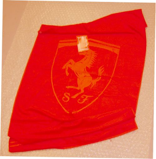 Ferrari Red Scudetto Beach Towel