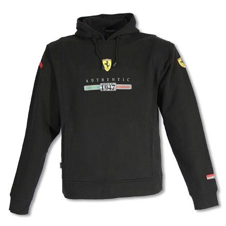 Ferrari Retro badge hooded sweat Black