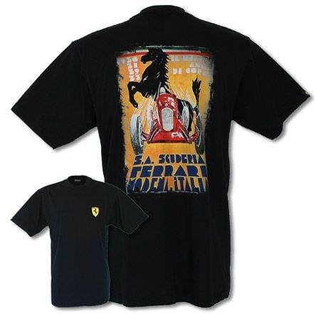 Ferrari Vintage Poster T-shirt Black