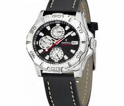 Festina Mens Multi-Function Leather Strap Watch
