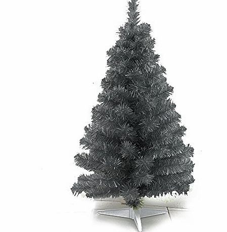 Festive Lights 3ft Artificial Indoor Tinsel Christmas Tree (Silver)
