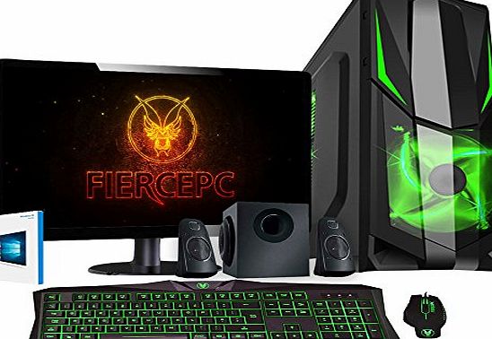 Fierce PC Fierce VULTURIS - 4.4GHz AMD 880K Quad Core Processor, NVIDIA GTX 750 Ti 2GB Graphics Card, 8GB RAM 1TB Hard Drive Fast Gaming PC Desktop Computer Bundle - HDMI/USB3 - 230107