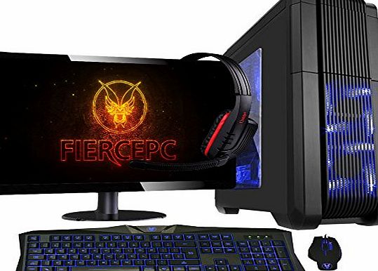 Fierce PC Fierce VULTURIS - AMD Athlon II X4 880K Quad Core 4.4GHz Overclocked Processor, NVIDIA GTX 1060 3GB Graphics Card, 16GB RAM 1TB Hard Drive Gaming PC Desktop Computer Bundle - HDMI/USB3 - 226590