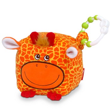 Fiesta Crafts Giraffe Soft Toy Cube with Teething Ring