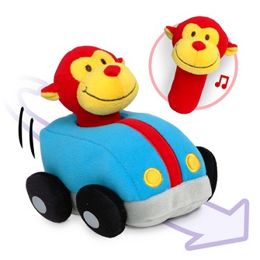 Fiesta Crafts Monkey Pull Back Car