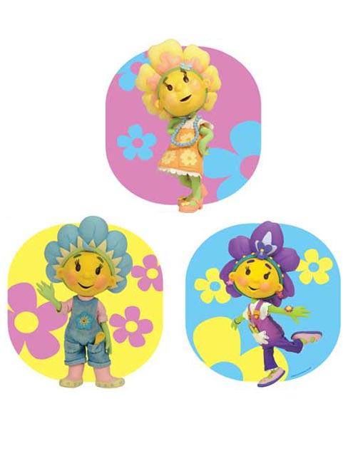 Fifi and the Flowertots Art Squares - 3 large oval shapes