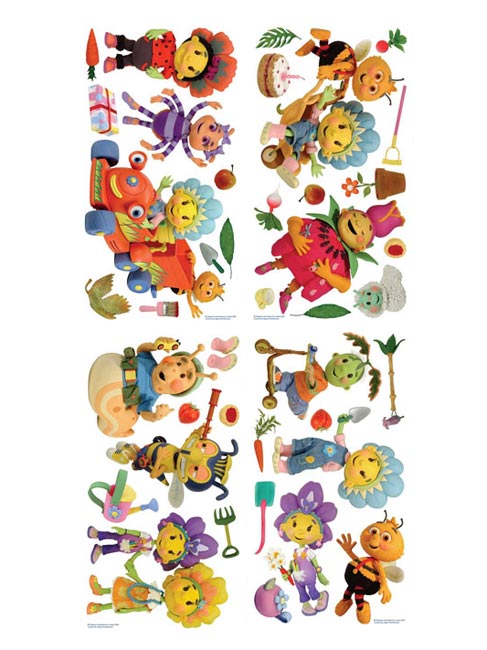 Fifi and the Flowertots Wall Stickers Stikarounds 40 pieces