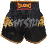 Thawat Black w. Gold Eagle Muay Thai Boxing Shorts, L