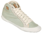 Reale Mid Denim Green/White High Top Trainers