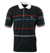 Fila Navy and White Polo Shirt