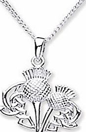 Ladies Sterling Silver Scottish Thistle Necklace