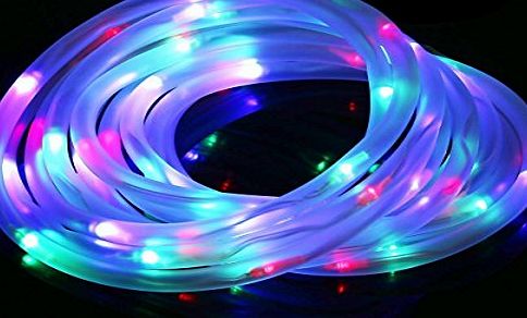 FindyouLED Solar Lights Garden String Lights, Findyouled 32.8ft 100leds Outdoor Solar Rope Lights Waterproof Solar Garden Fairy Lights for Fence, decking, pathway, patio, pergola