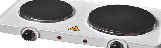 Fine Elements Electrical Double Hot Plate, 2500 Watt, White