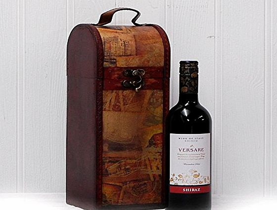 Fine Food Store 750ml Versare Red Wine in Vintage Style Wooden Wine Chest