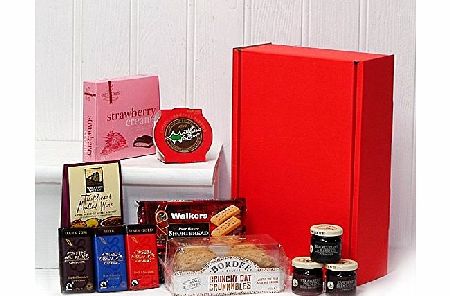 Fine Food Store Sweet Treats Christmas Red Box Gift Hamper with 11 Items by Fine Food Store