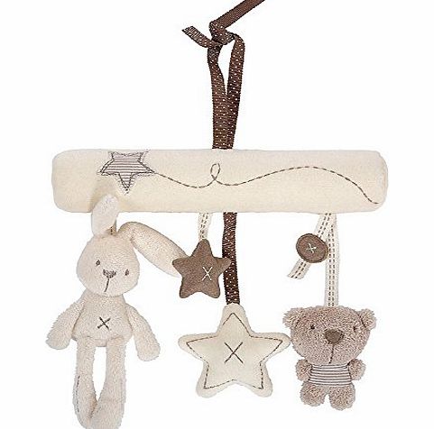 Finejo Bunny Rabbit or Dog Soft Toy Baby Nursery Cot Musical Lullaby Mobile