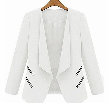 Finejo Fashion New Women Ladies Basic Blazer Slim Suit V Neck Coat Outerwear Jacket