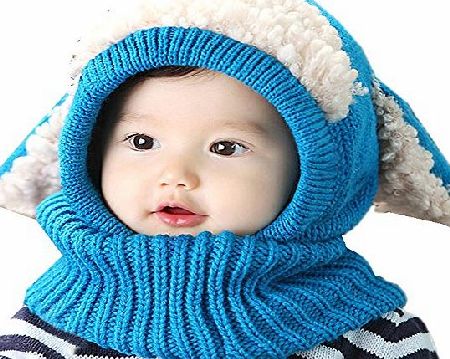 Finejo  Boys Hats Winter Warm Cap Hat Beanie Pilot Aviator Crochet Earflap Blue