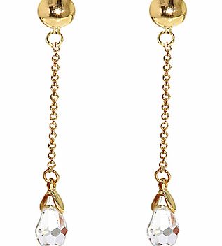 Finesse Swarovski Crystal Chain Drop Clip Earrings