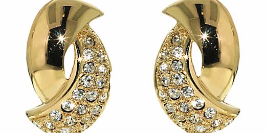 Finesse Swarovski Crystal Twist Clip Earrings