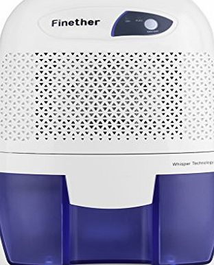 Finether 500ml Compact and Portable Mini Air Dehumidifier for Home Bathroom Kitchen Garage Damp