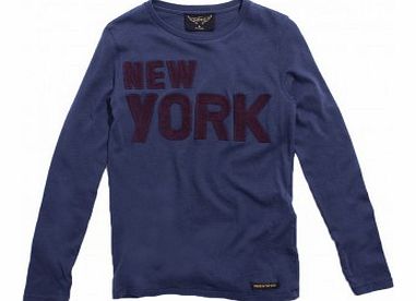New York Longjohn T-shirt Navy blue `2 years,4