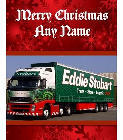 Fingerprint Designs Eddie Stobart Lorry Christmas Card - Personalised FREEPOST
