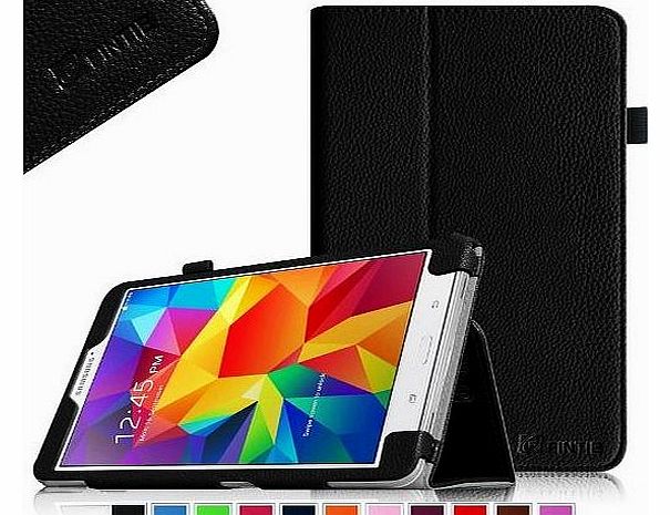  Samsung Galaxy Tab 4 8.0 Folio Case - Slim Fit Premium Vegan Leather Cover for Samsung Tab 4 8-Inch Tablet (with Auto Sleep/Wake Feature), Black