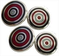 Fiona Rae Red Double Target Cufflinks by