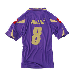Fiorentina Lotto 2010-11 Fiorentina Lotto Home Shirt (Jovetic 8)