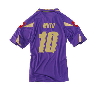 Fiorentina Lotto 2010-11 Fiorentina Lotto Home Shirt (Mutu 10)
