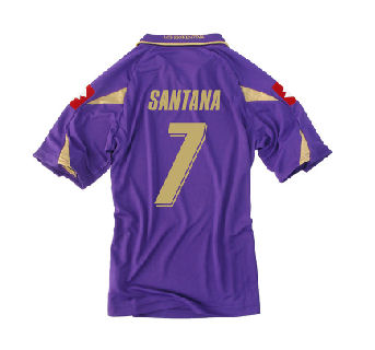 Fiorentina Lotto 2010-11 Fiorentina Lotto Home Shirt (Santana 7)