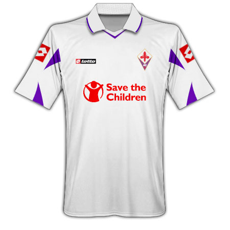 Lotto 2010-11 Fiorentina Save The Children Away Shirt