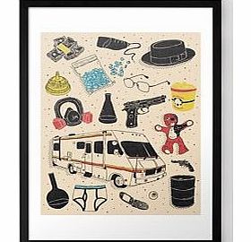 Firebox Breaking Bad Artefacts (Large in a Black Frame)