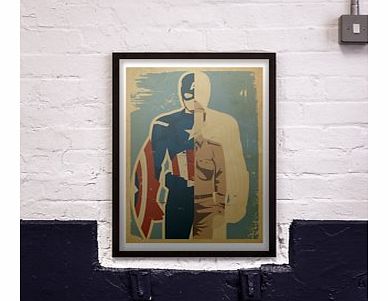 Firebox Captain Rogers (Large in a Black Frame)