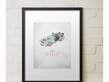 Delorian (Large in a Black Frame)