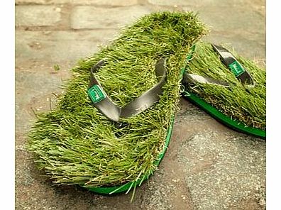 Green Grass Flip Flops (Mens Medium)