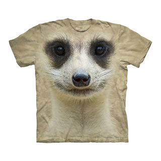 Kids Big Face Meerkat T-Shirt (Medium: Ages