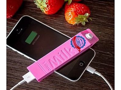 Long Life Milk Portable Chargers (Strawberry)