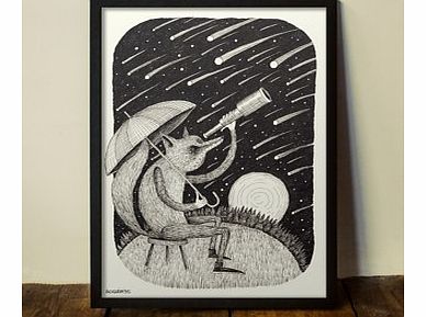 Firebox Meteor Shower (Large in a Black Frame)