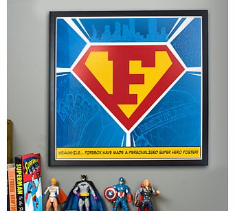 Firebox Personalised Superhero Print (Print Only)