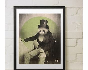 Firebox Proper Panda (Large in a Black Frame)