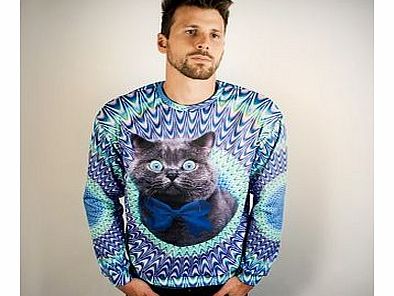 Firebox Psychedelic Cat Sweater (Large)