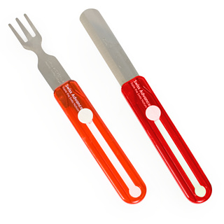 Swiss Advance Retractable Fork and Knife (Red Set)