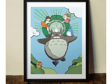 Firebox Totoro #2 (Large in a Black Frame)