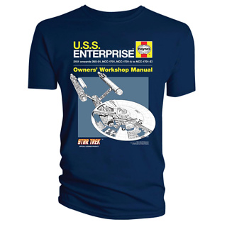 Firebox U.S.S. Enterprise Haynes Manual T-Shirt (Large)