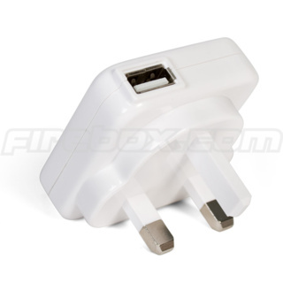 Firebox USB Mains Charger (White)