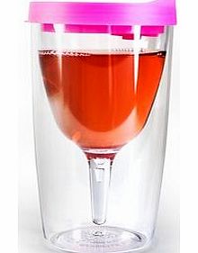 Firebox Vino2Go Portable Wine Glass (Party Pink)