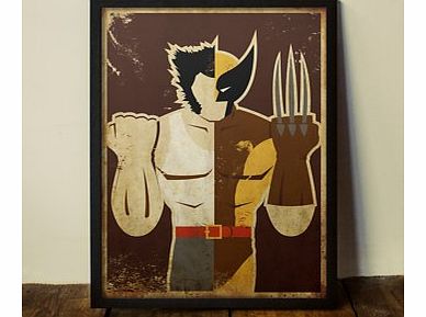 Wolverine (Large in a Black Frame)