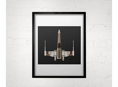 Firebox X Wing Print (Large in a Black Frame)